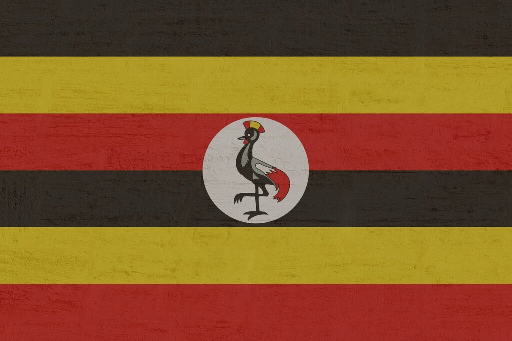 uganda, banner, flag